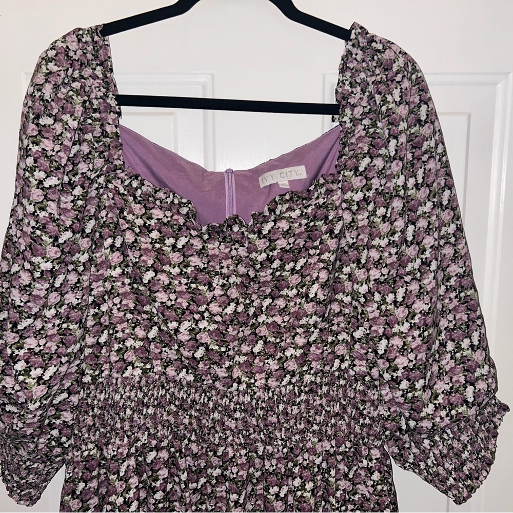 Ivy City Co Floral Smocked Dress - Picture 3 of 6